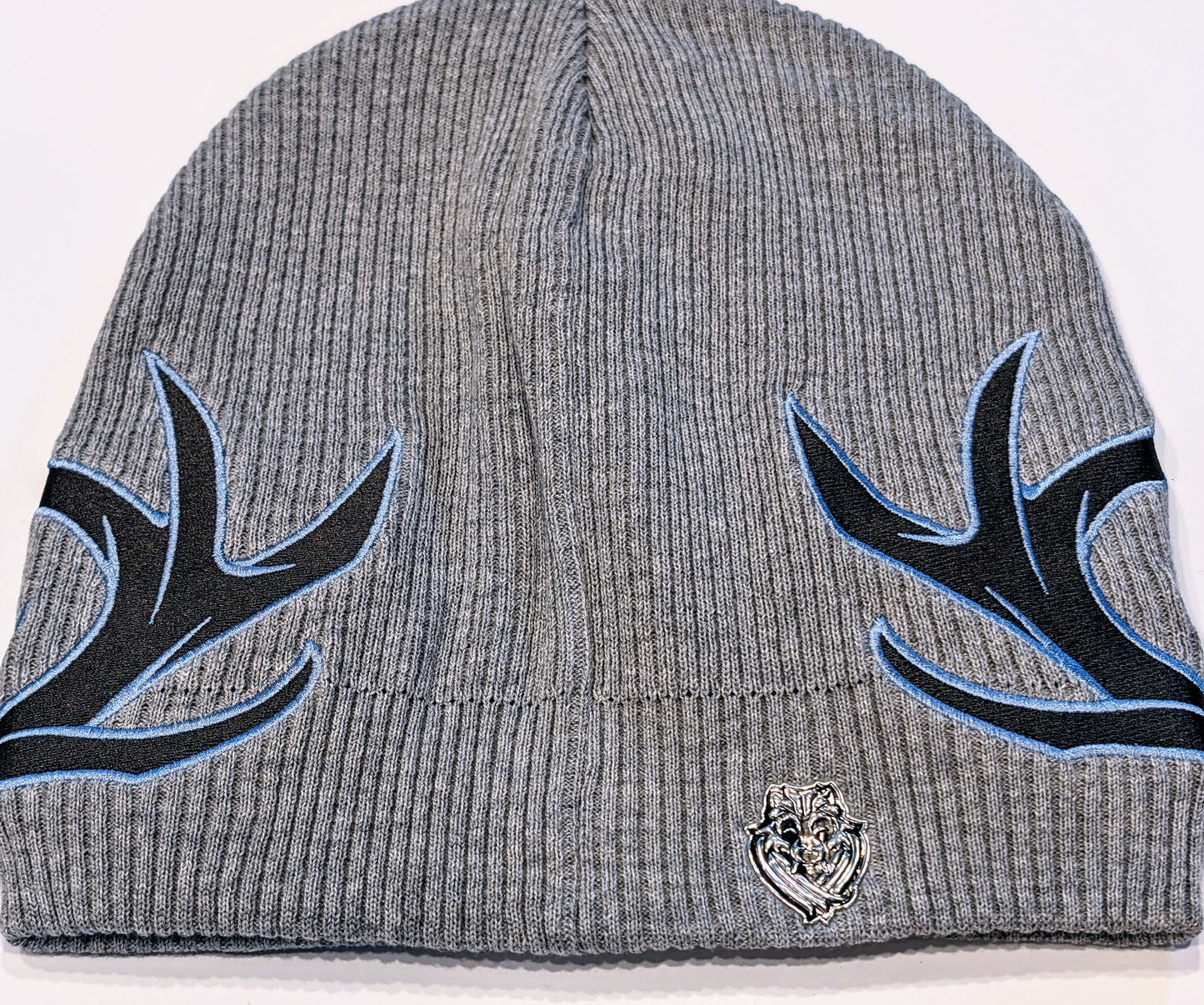 Deer Beanie: Grey/Blue Hat