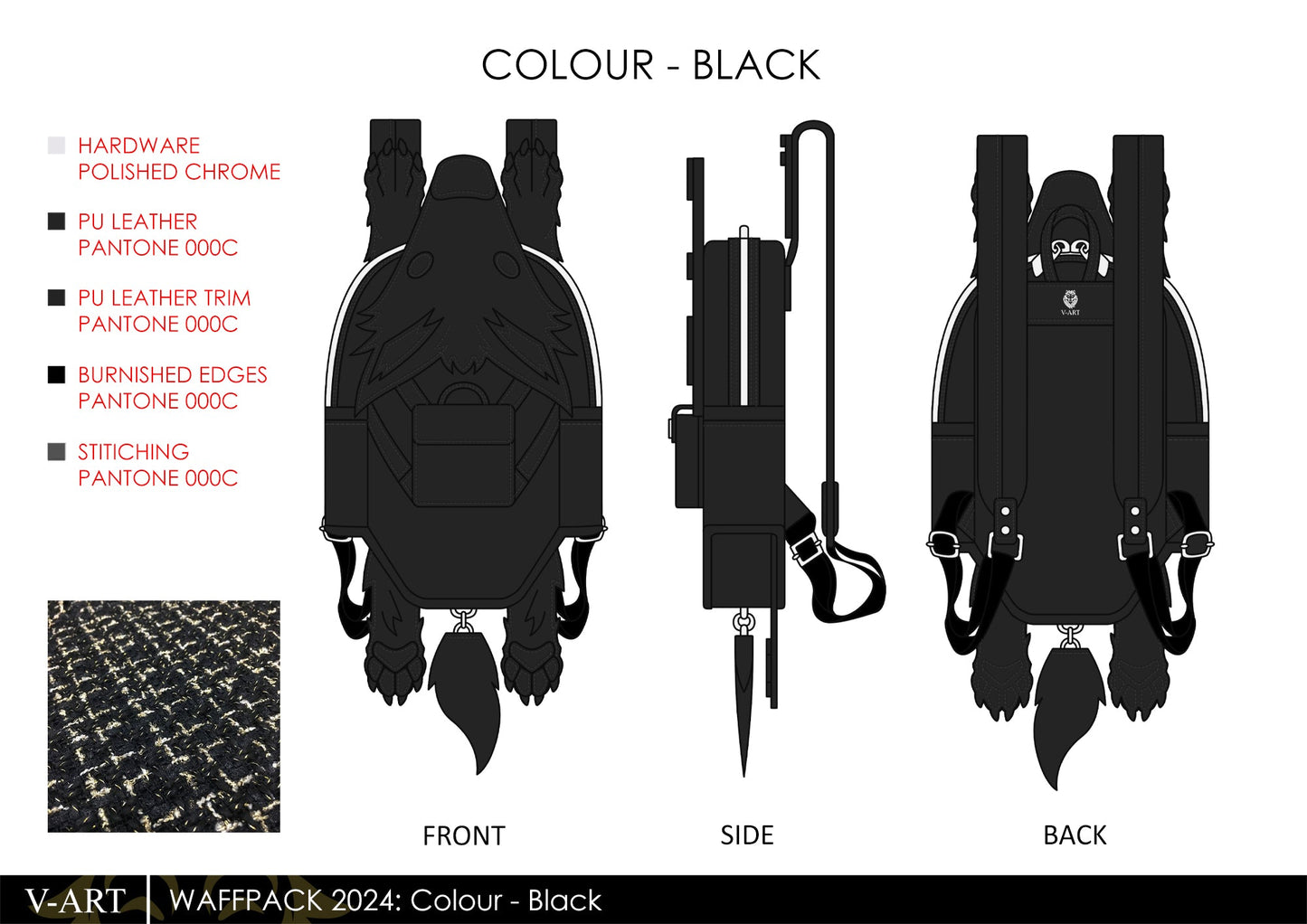 **PRE-NOTIFICATION** Waffpack: BLACK Backpack