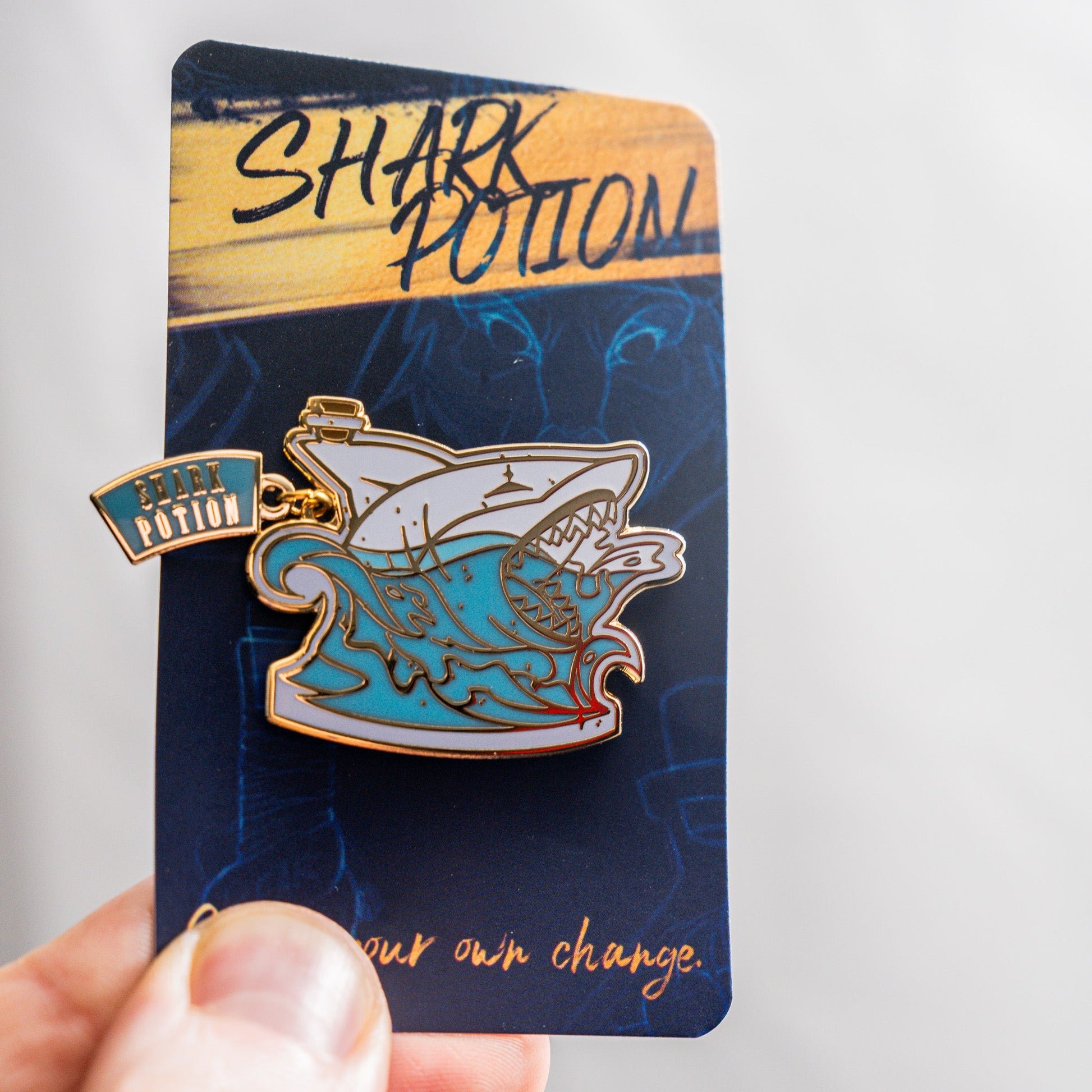 Shark Potion Pin Enamel Pin